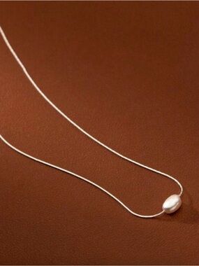 New! 925 Sterling Silver Natural Pearl Necklace (1010) NWOT